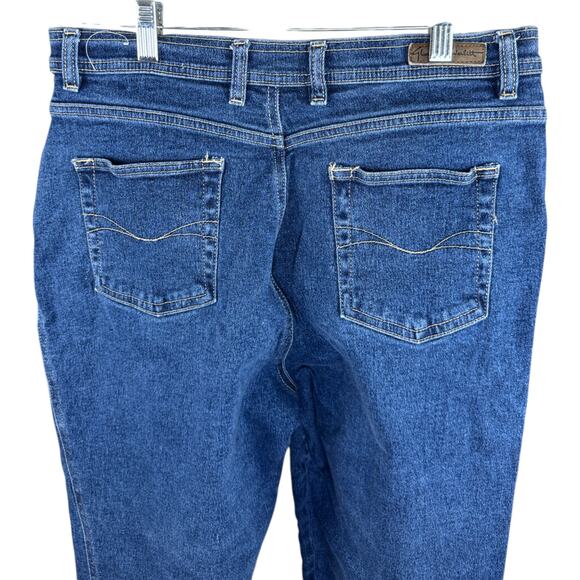 Gloria Vanderbilt Stretch Jeans 16 Short Blue Denim Mid Rise Tapered CottonBlend - Picture 6 of 8